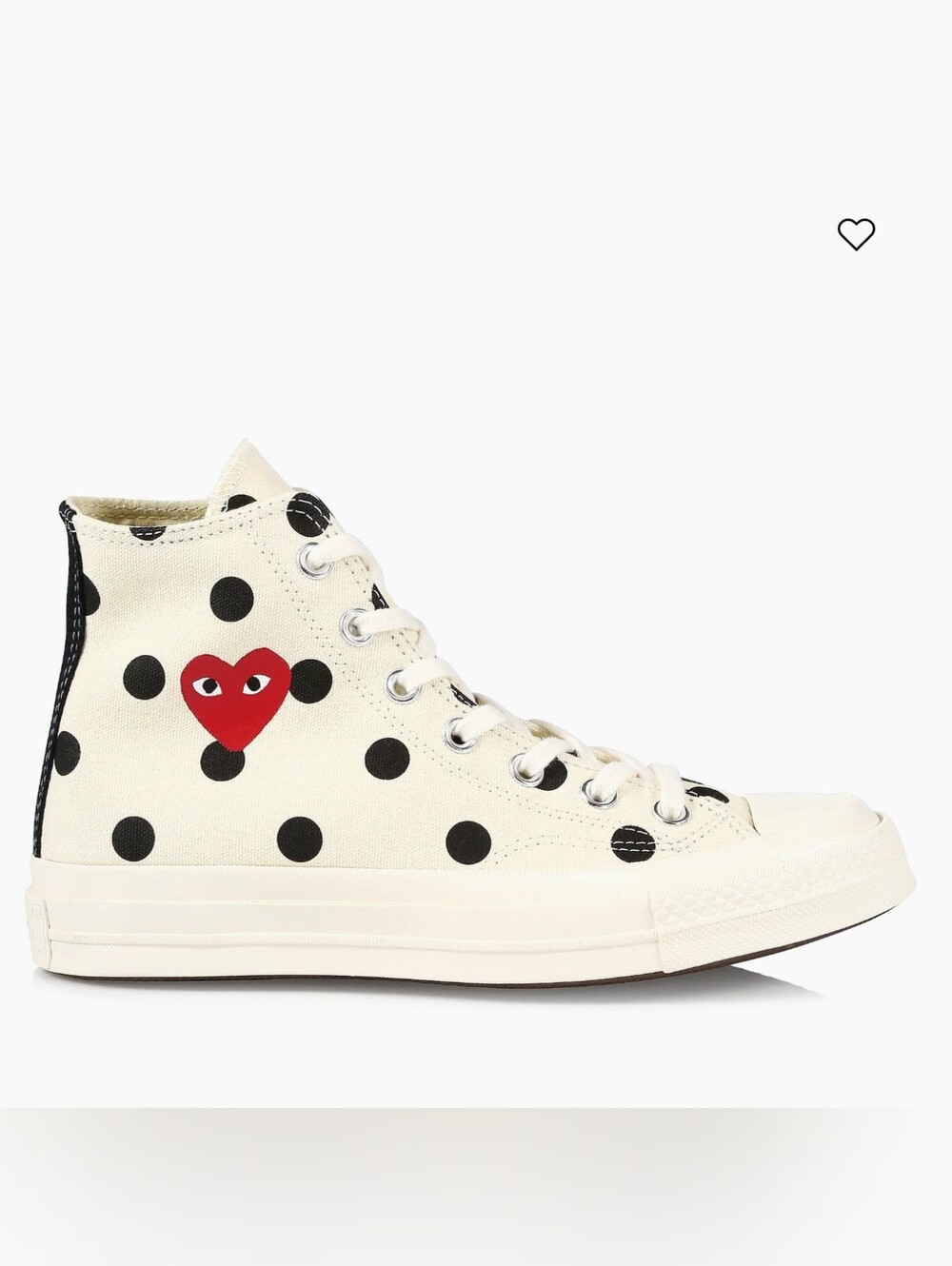 Comme des Garçons PLAY x Converse Chuck 70 High "Polka Dot White"